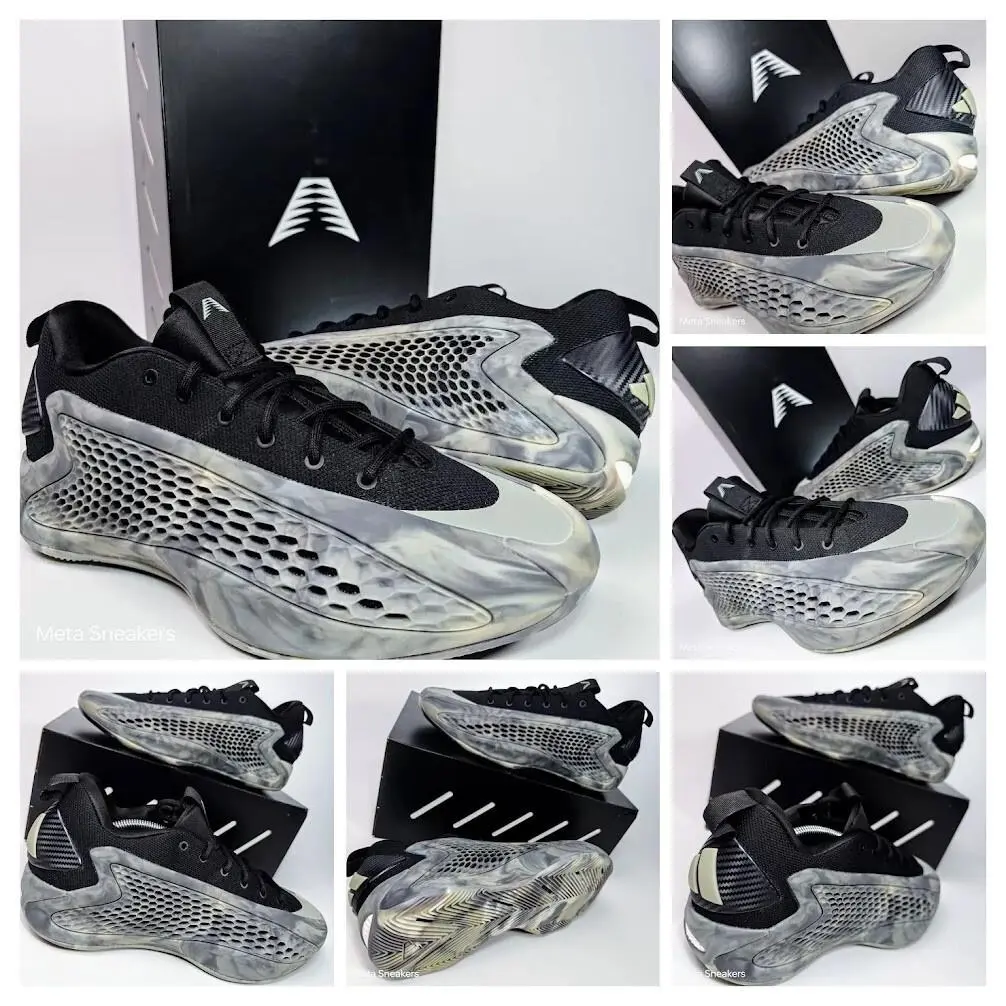 Adidas AE 1 Low US 11.5 Men`s Black Green Beige Silver Basketball AE1 JI4066