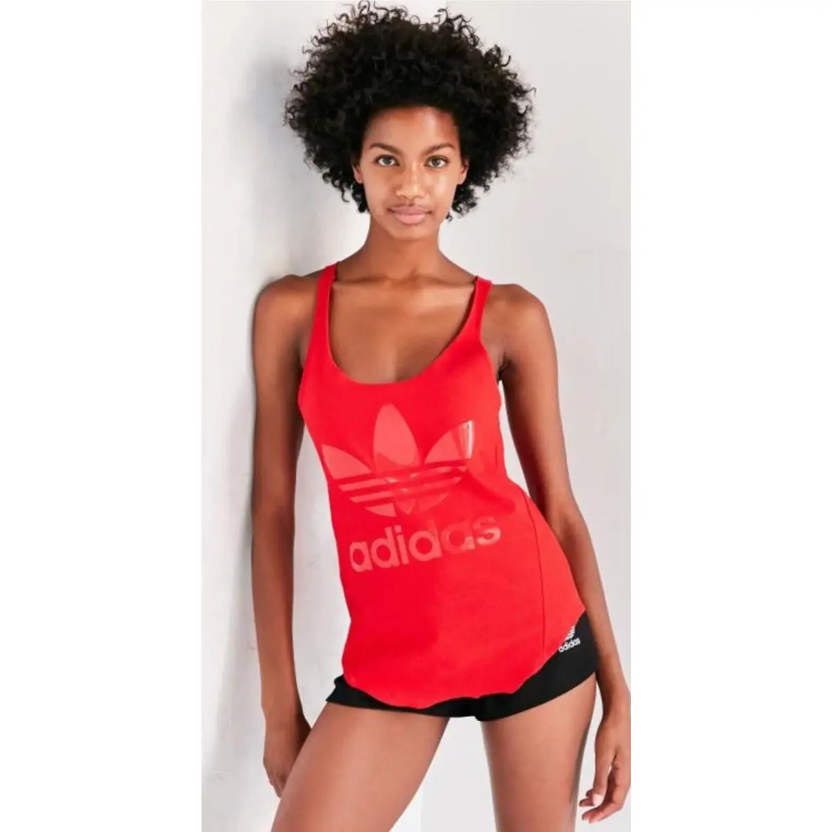 Adidas Women s Large Originals W Crossed Back Racerback Tank Top Red Rare