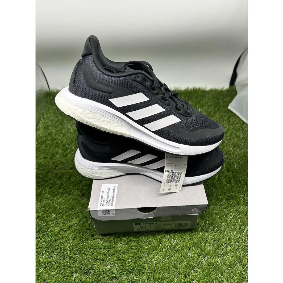 Size 5.5 - Women’s Adidas Supernova Black White 2021 - S42545