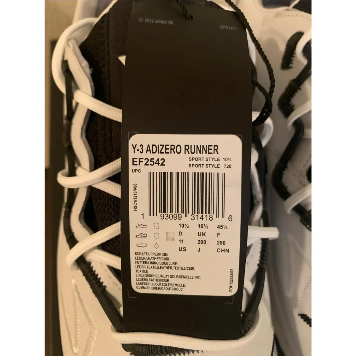 Adidas shoes - adidas Y-3 adizero - adizero - EF2542 - white 7