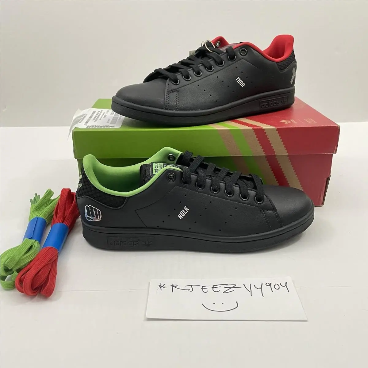 Mens Size 7.5 Adidas Originals Stan Smith Disney Hulk Thor Casual Shoes GZ5993