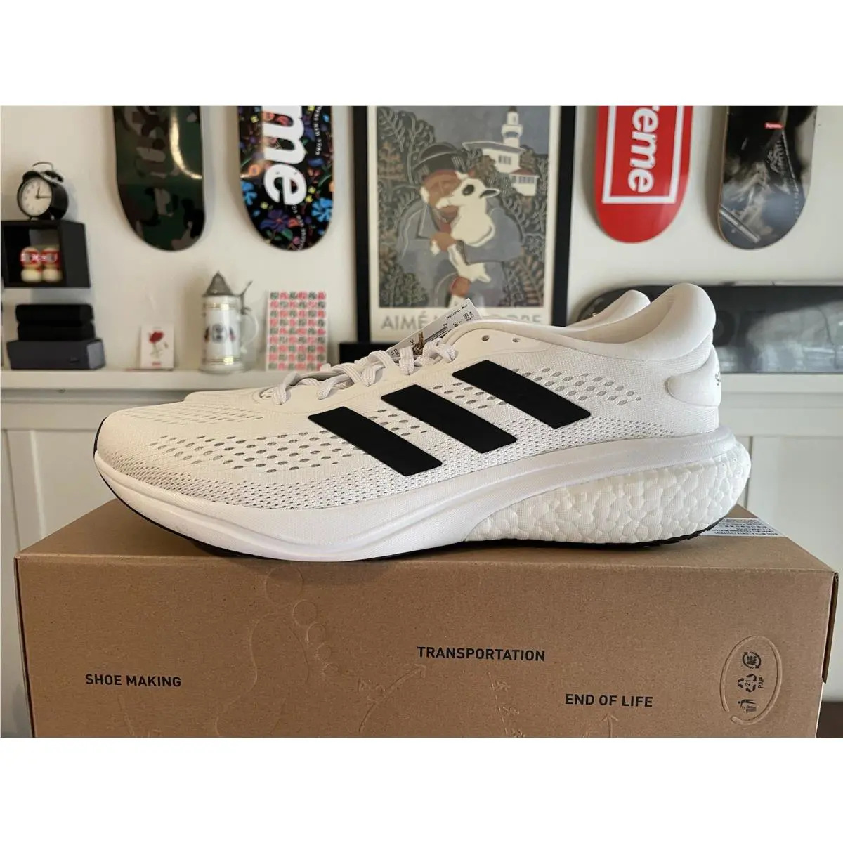 Adidas shoes - adidas Supernova - Supernova - GW9089 - FTWWHT/CBLACK/DSHGRY (UPC: 195740127367) 0
