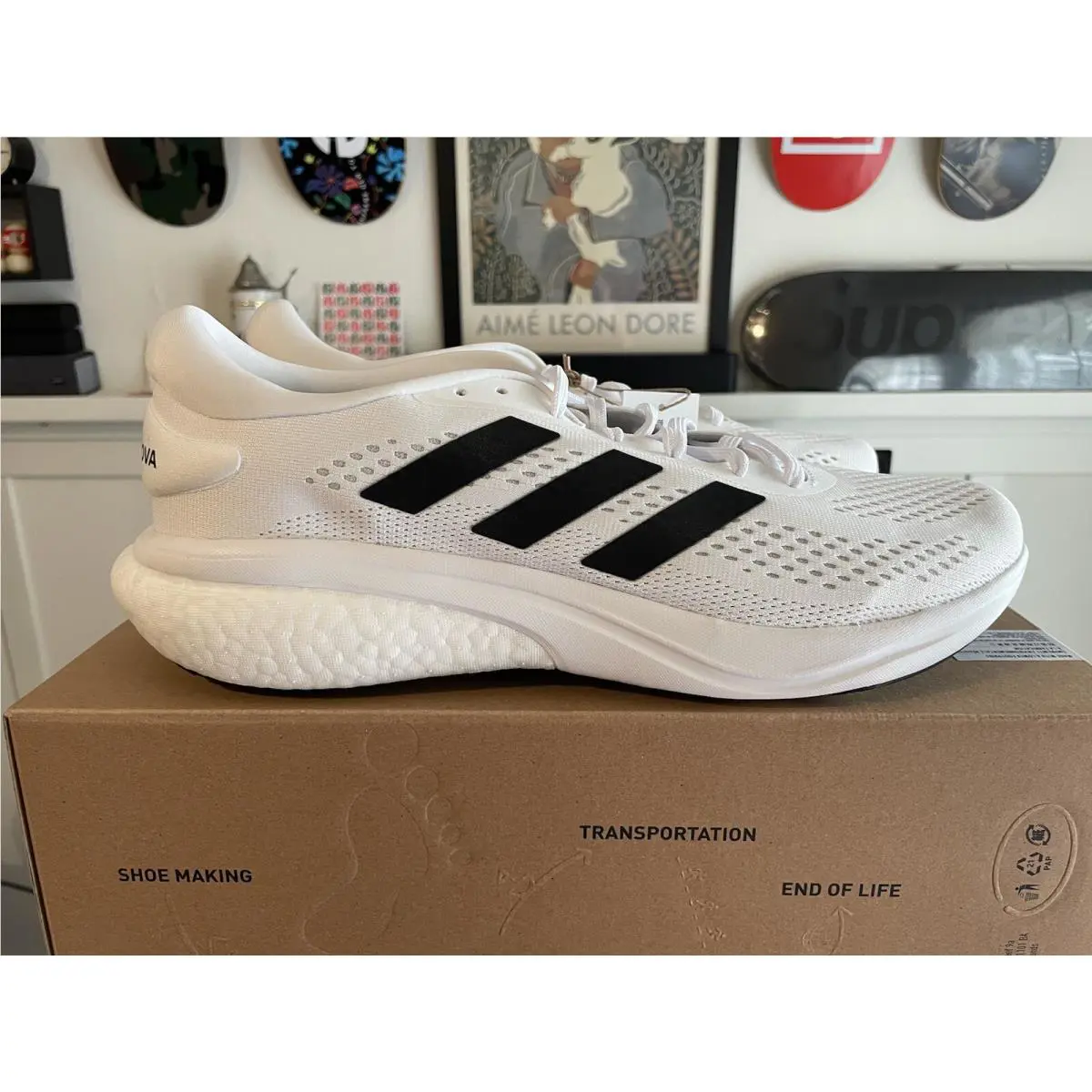 Adidas shoes - adidas Supernova - Supernova - GW9089 - FTWWHT/CBLACK/DSHGRY (UPC: 195740127367) 2