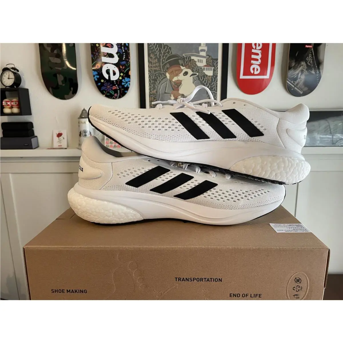 Adidas shoes - adidas Supernova - Supernova - GW9089 - FTWWHT/CBLACK/DSHGRY (UPC: 195740127367) 4