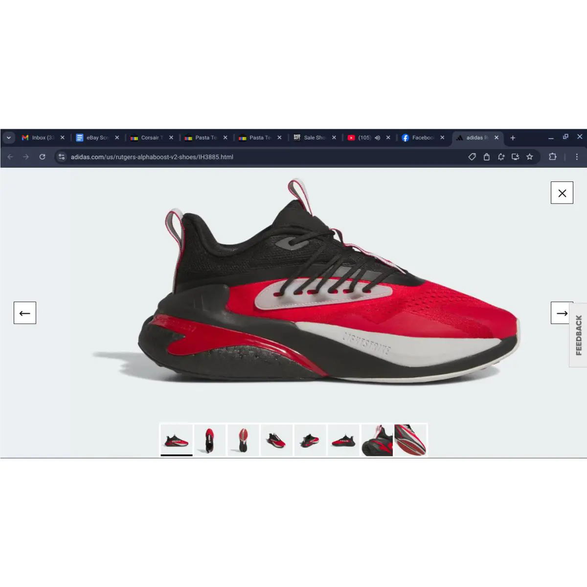 Adidas shoes - adidas AlphaBoost - AlphaBoost - IH3885 - Team Power Red 2 / Core Black / Cool Grey 7