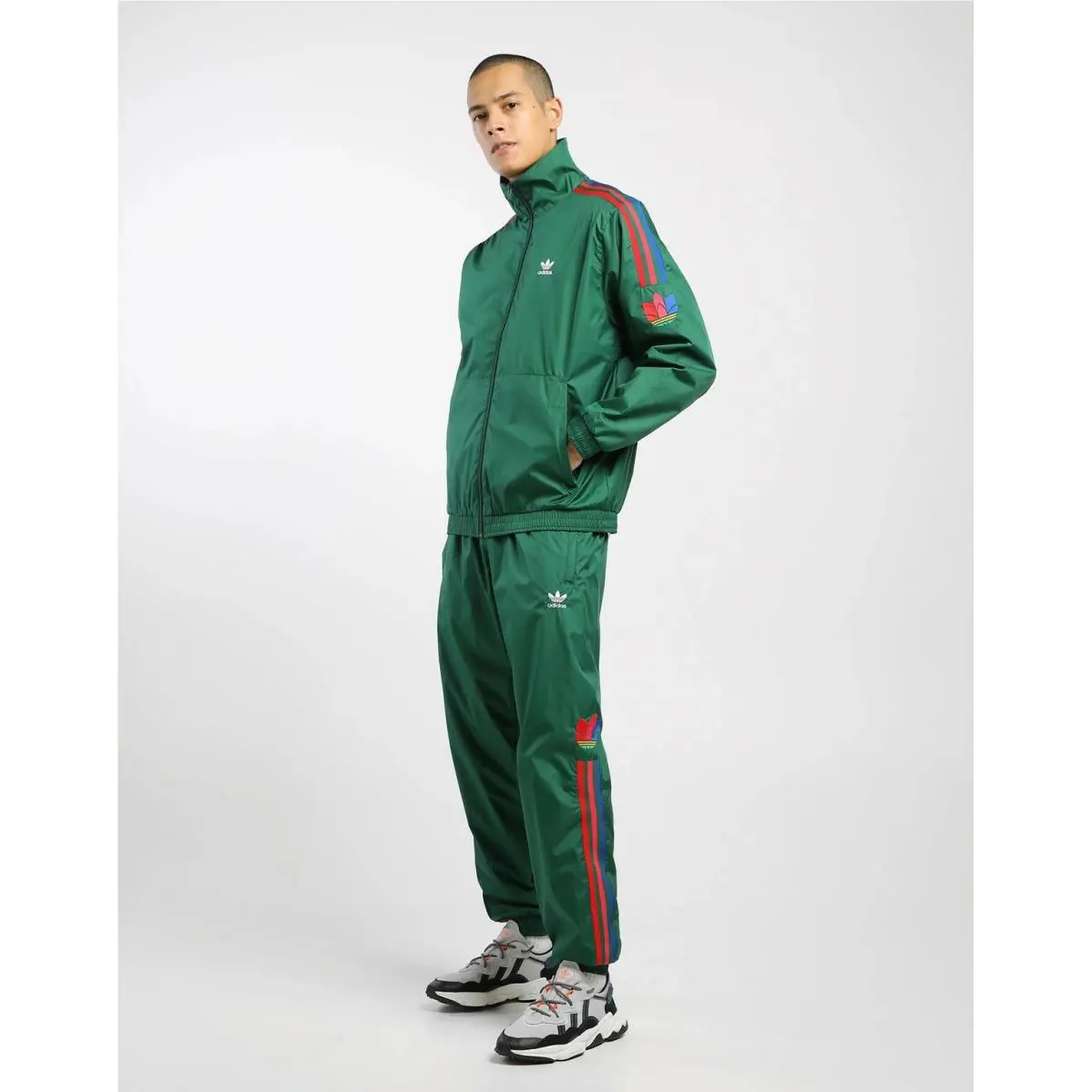 Adidas clothing - 3D Trefoil 3 Stripes - Trefoil Stripes - GE0843 - Green, Manufacturer: Dark Green 2