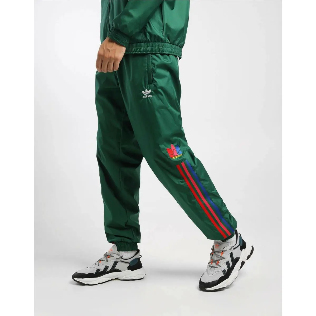 Adidas clothing - 3D Trefoil 3 Stripes - Trefoil Stripes - GE0843 - Green, Manufacturer: Dark Green 3