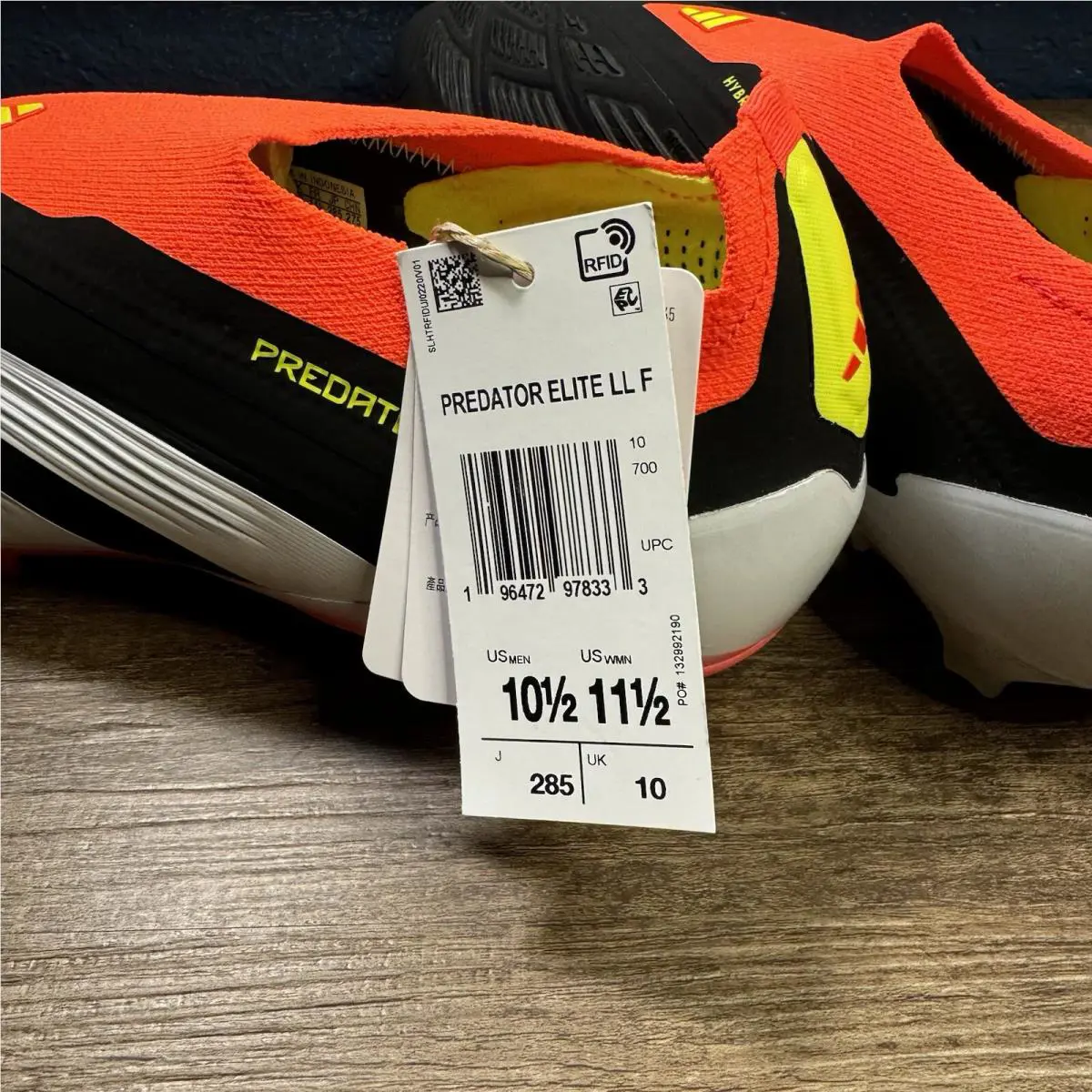Adidas shoes - Adidas - Predator Elite LL FG - IE1805 - Core Black / Cloud White / Solar Red (UPC: 196472978333) 7