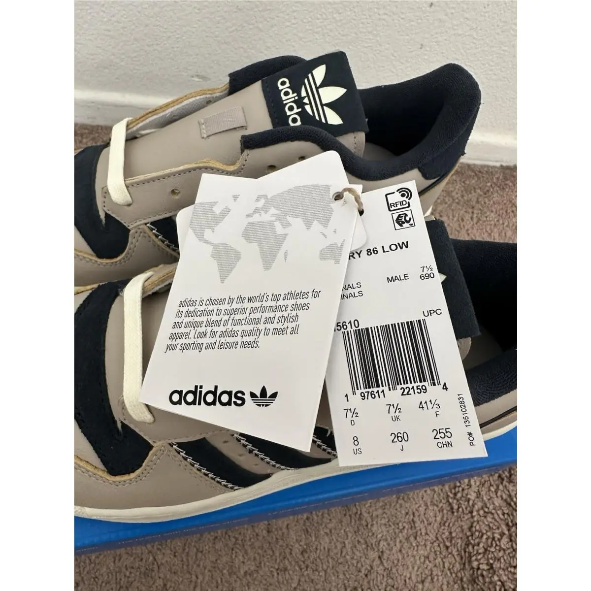 Adidas shoes - adidas Rivalry Low - Rivalry Low - JH5610 - Beige, Manufacturer: Low Blue Spark (UPC: 197611186862) 1
