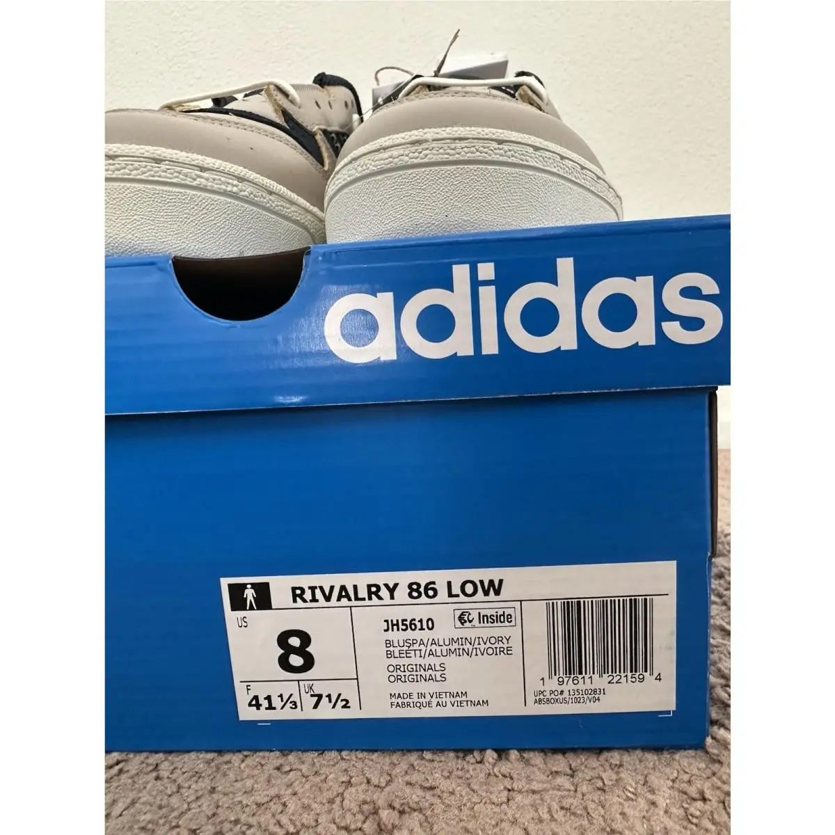 Adidas shoes - adidas Rivalry Low - Rivalry Low - JH5610 - Beige, Manufacturer: Low Blue Spark (UPC: 197611186862) 5