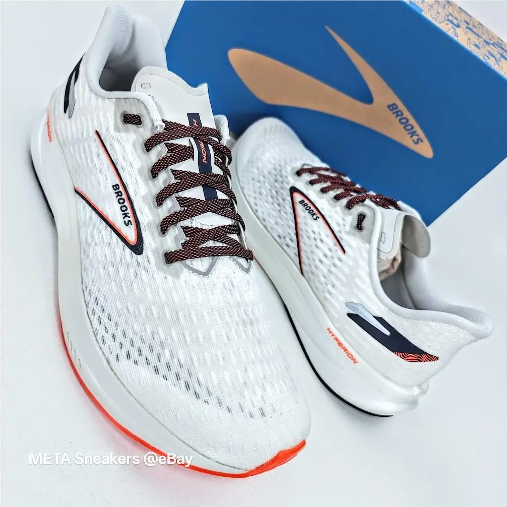 Brooks Hyperion US 13 Men`s White Black Orange Speed Lightweight Neutral Run