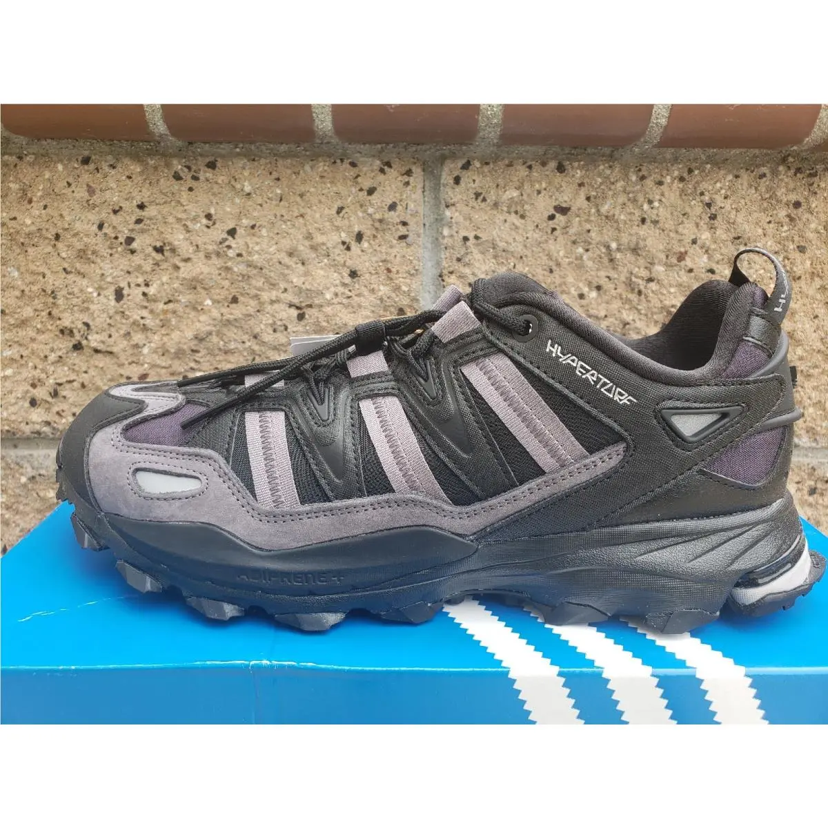 Adidas Originals Hyperturf Shoes Core Black Silver Metallic GX2022 Men`s Size 11