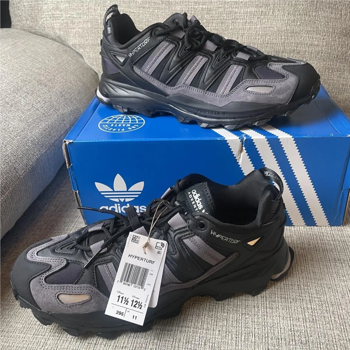 Adventure Hyperturf GX2022 Unisex Mens 11.5/Woman’s 12.5 Shoes by Adidas