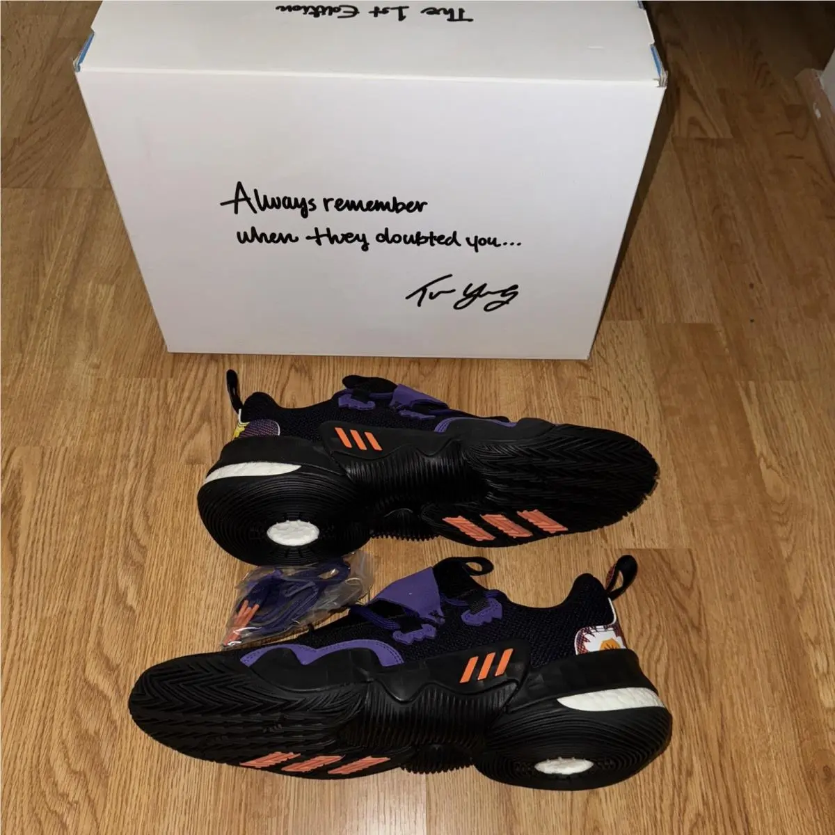 Adidas shoes - adidas Trae Young 1 - Trae Young - GZ4627 - Black, Manufacturer: Core Black/Team College Purple/Team Solar Orange (UPC: 195740120832) 0