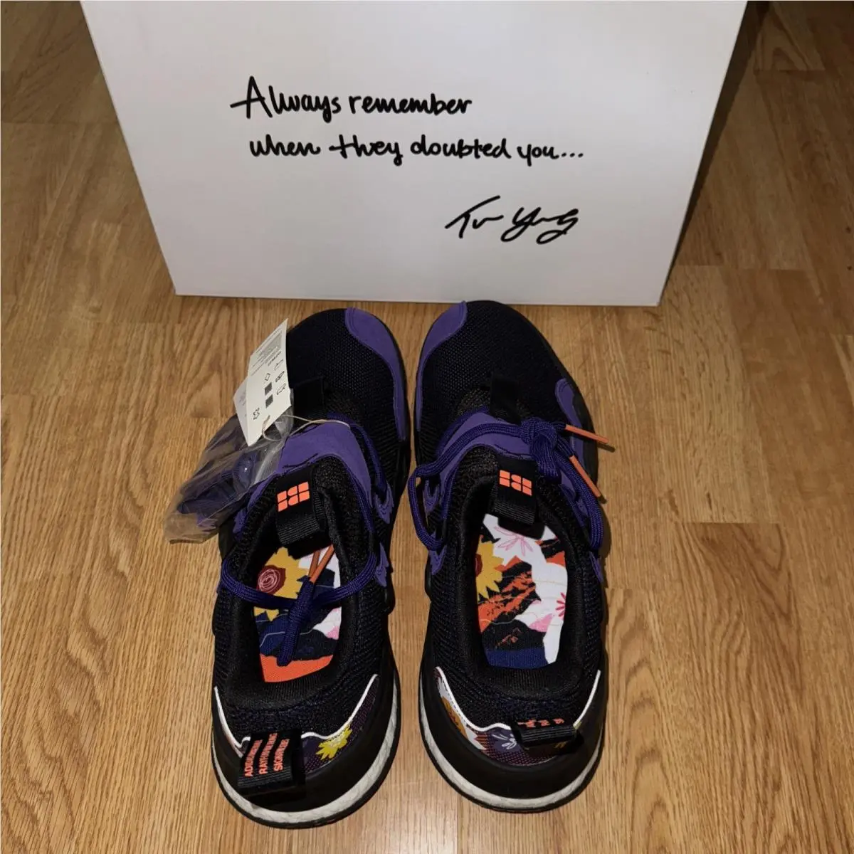 Adidas shoes - adidas Trae Young 1 - Trae Young - GZ4627 - Black, Manufacturer: Core Black/Team College Purple/Team Solar Orange (UPC: 195740120832) 2