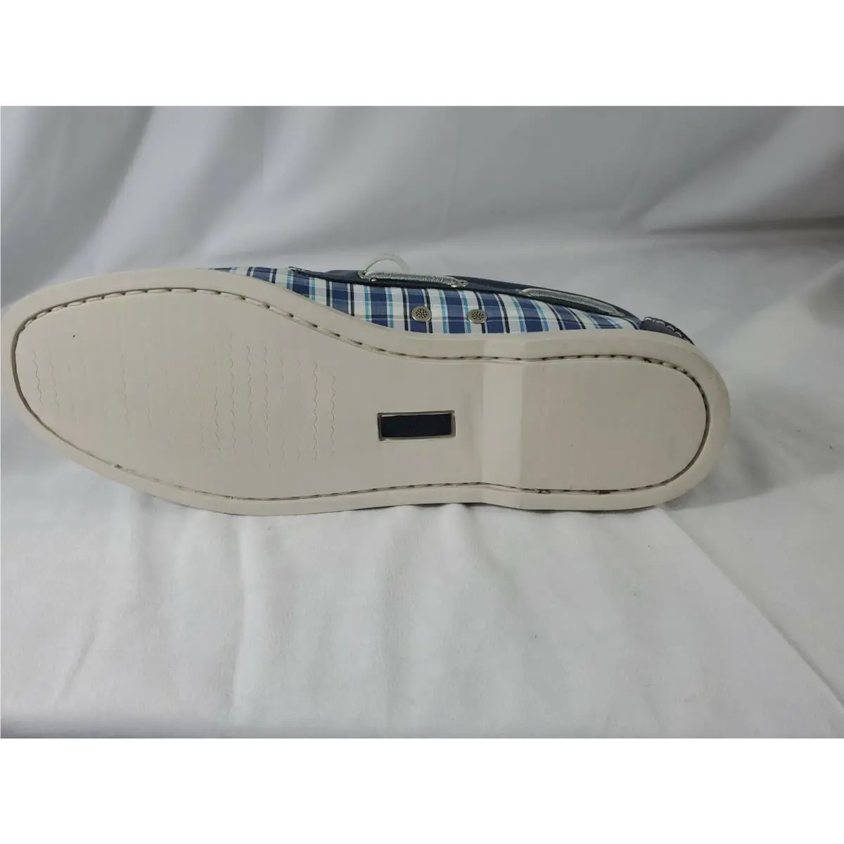 Brooks shoes - Blue and white plaid 5