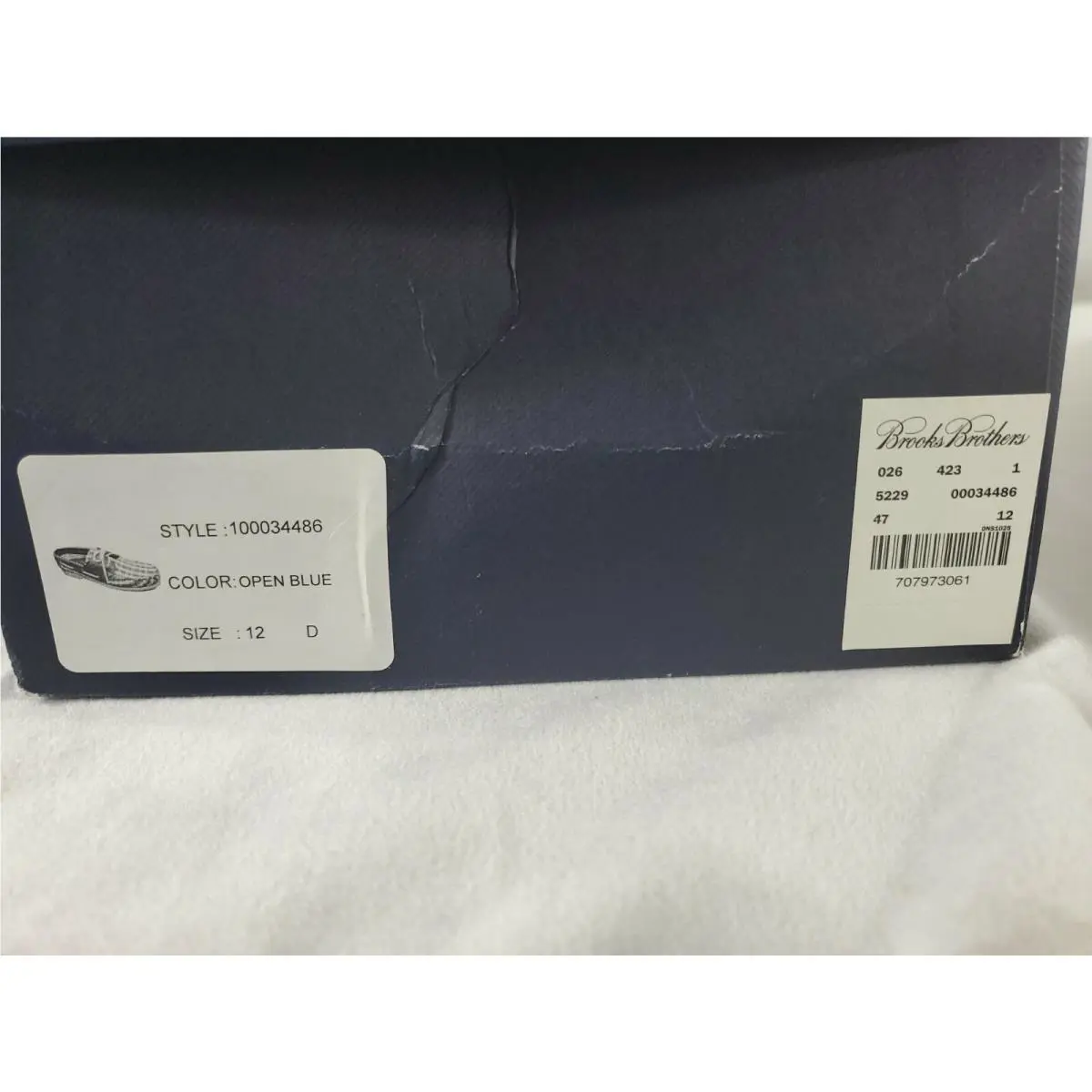 Brooks shoes - Blue and white plaid 6