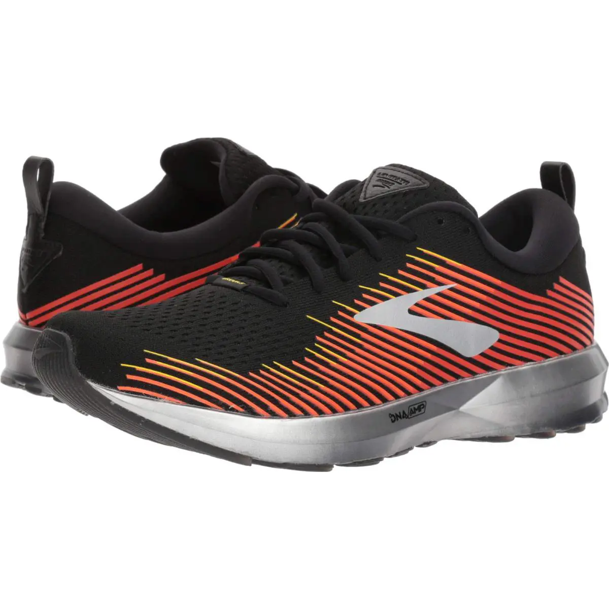Brooks Levitate Men`s Running Shoes Black/red/orange 8.5 US - Gray