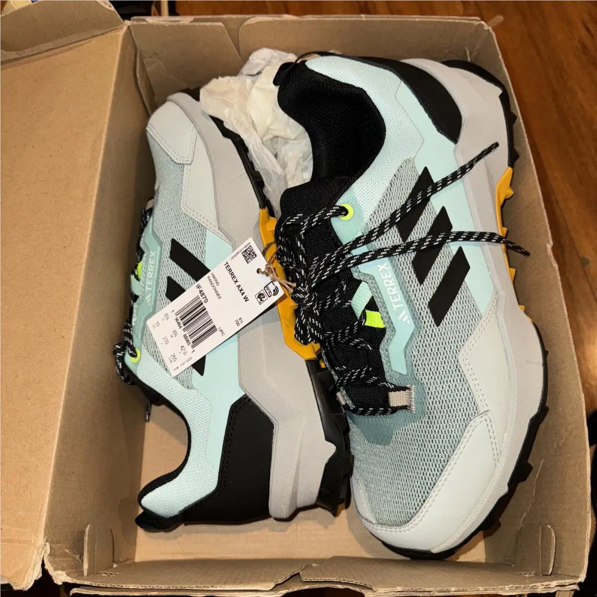 Adidas Terrex AX4 Hiking Shoes Women`s 10 Trail Running Light Green Grey and Bl