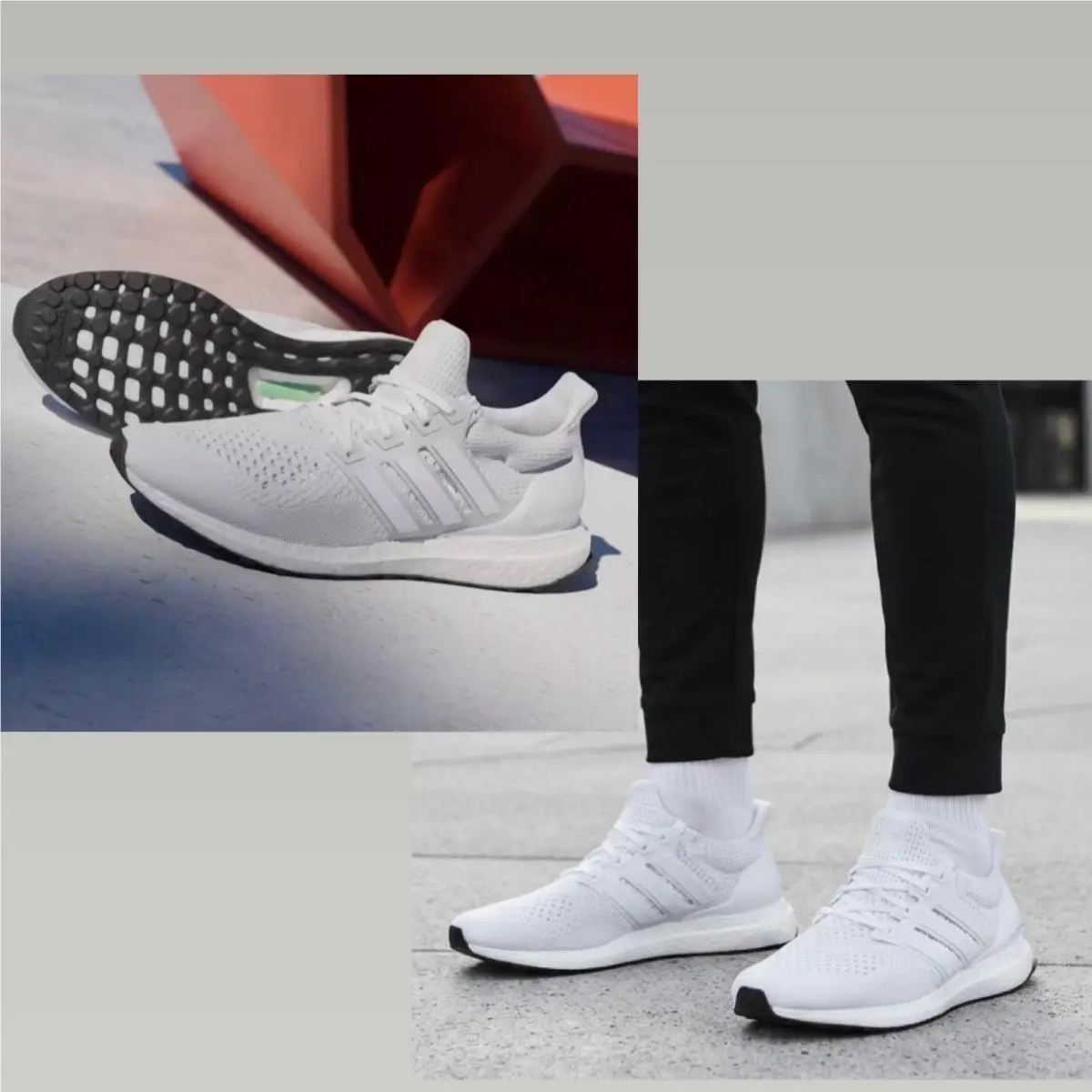 Ultraboost 1.0 Cloud White Running Shoes Sneakers Men`s 7.5 HQ4202 by Adidas
