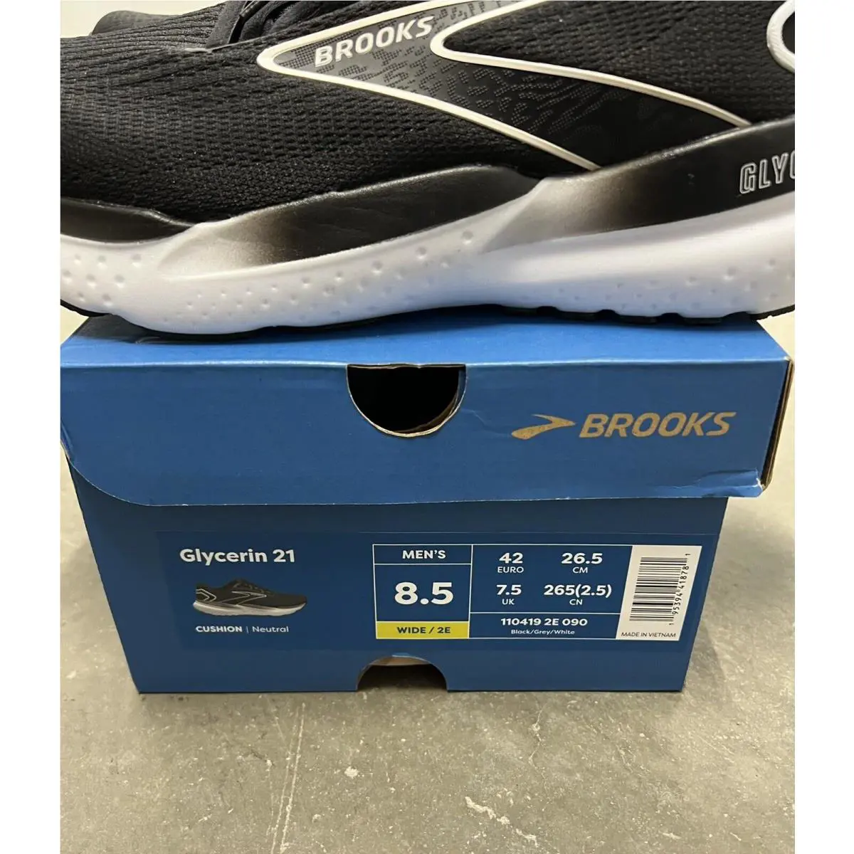 Brooks shoes - Glycerin 21 2e Wide - Glycerin Wide - 1104192e090 - Black 5