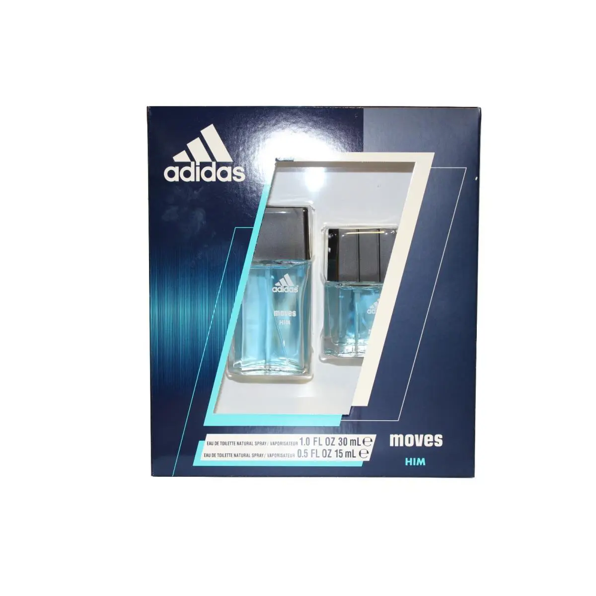 Moves  2 Pces set1.0 Edt Spray+0.50 Edt Spray For Men by Adidas