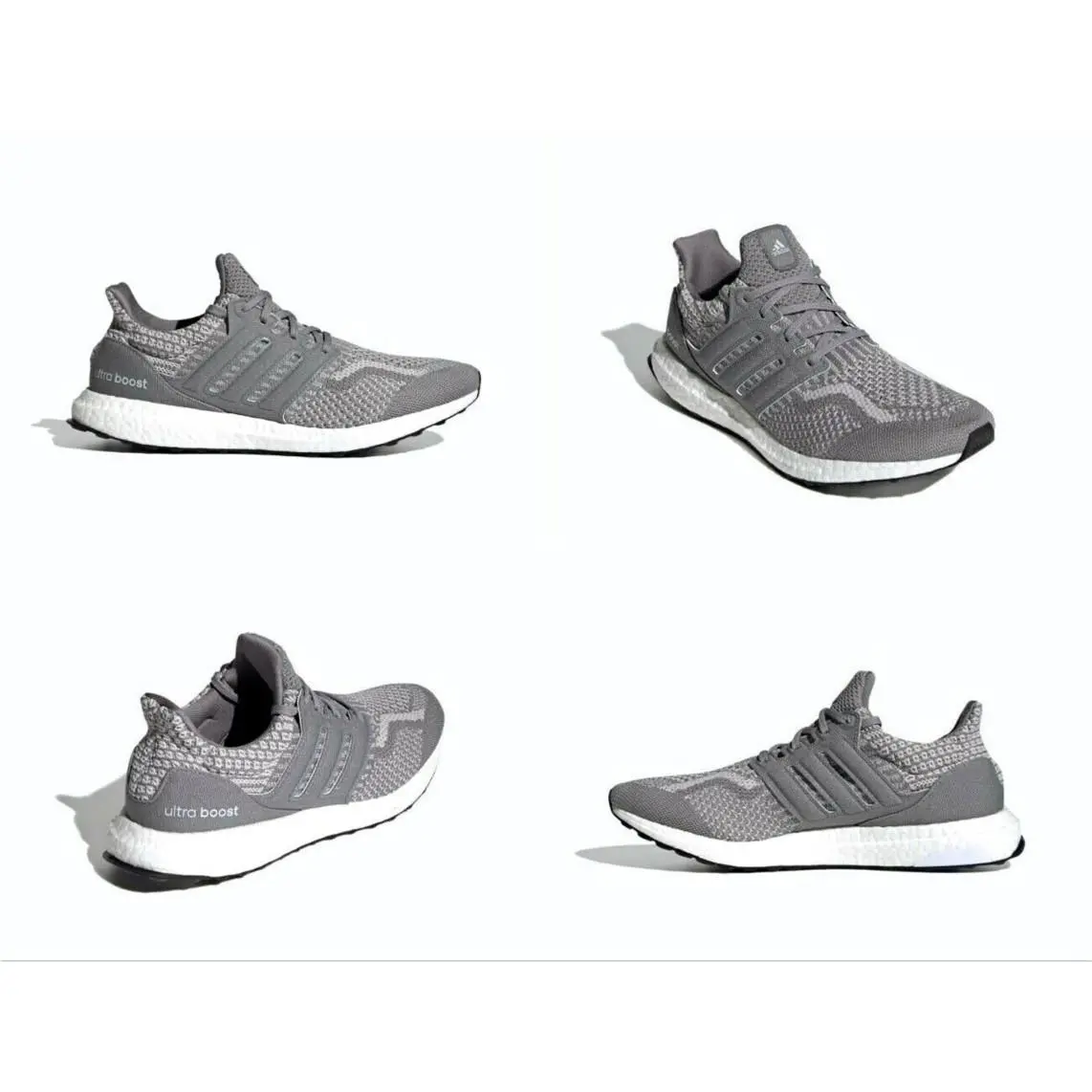 Adidas Ultraboost 5.0 Dna Grey Grey Black Running Shoes Mens Size 8.5 FY9354