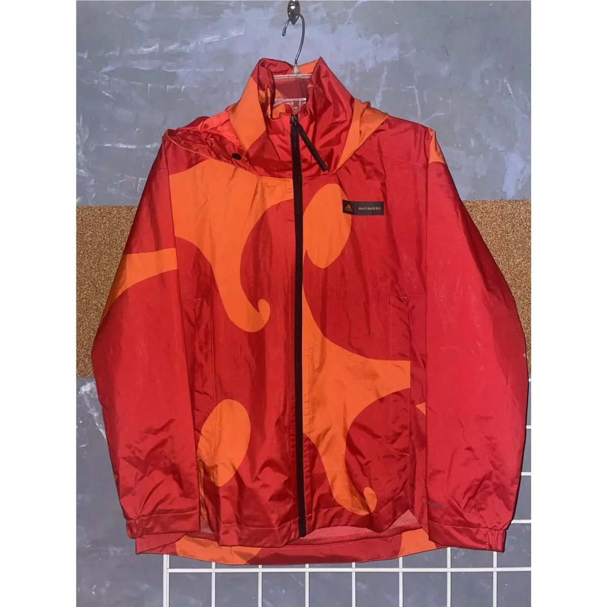 Adidas Marimekko Floral Orange Womens Rdy.rain Jacket Size XS 40