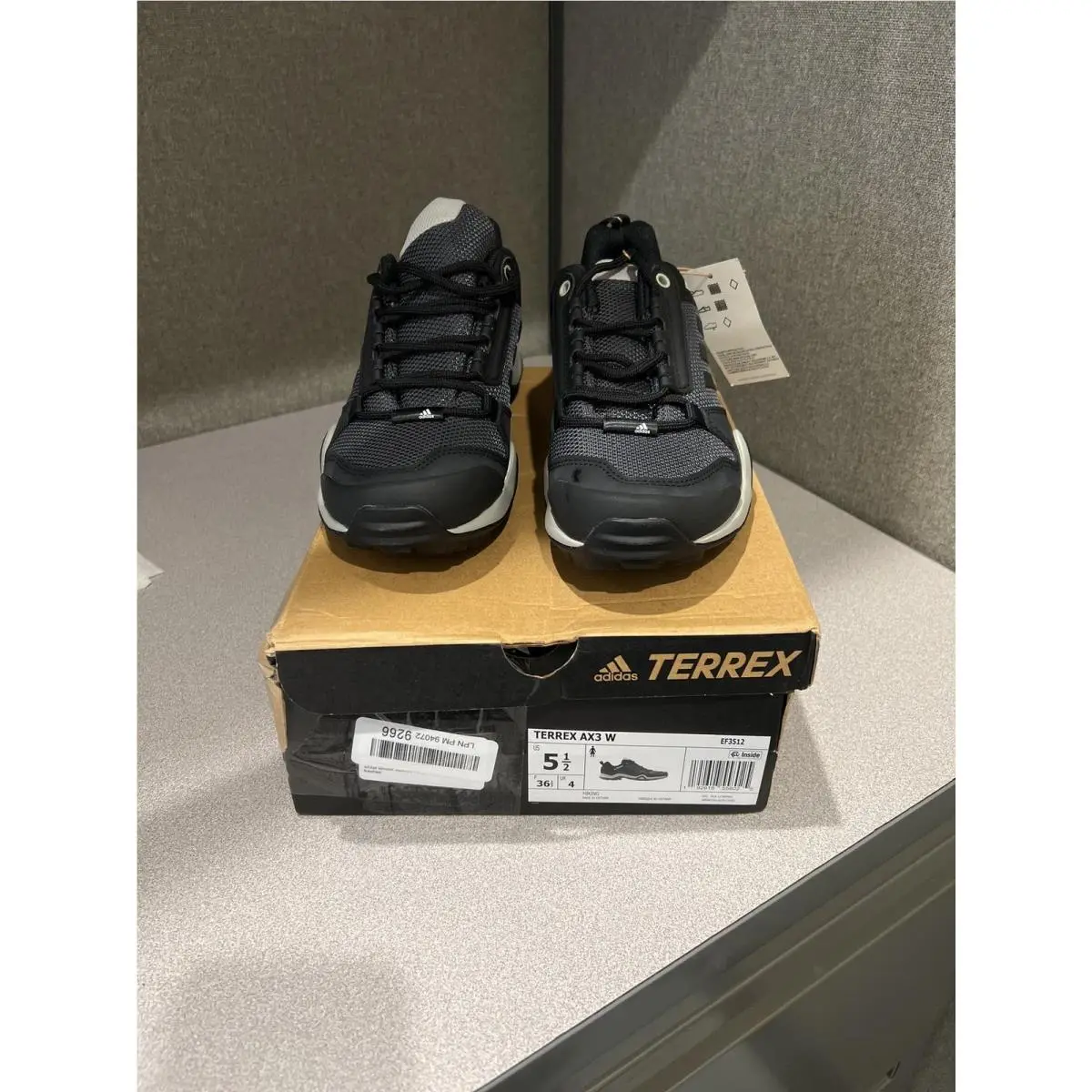 Adidas Women`s Terrex AX3 Hiking Shoes EF3512 Black/grey Size 5.5