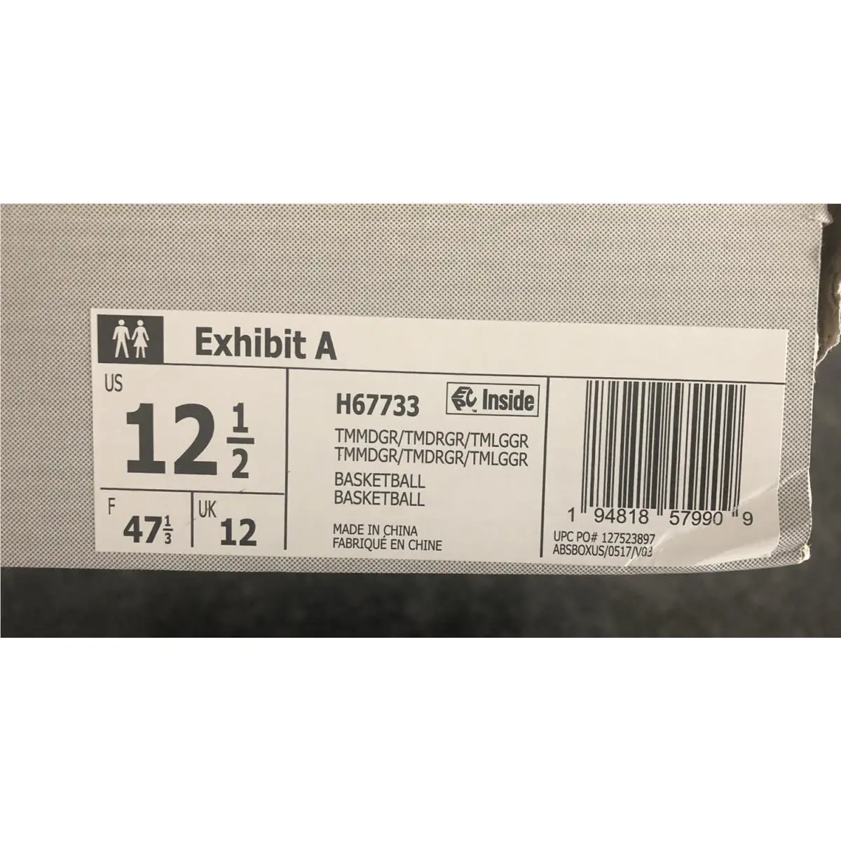 Adidas shoes - Adidas SM Exhibit A - Exhibit - H67733 - Gray 6