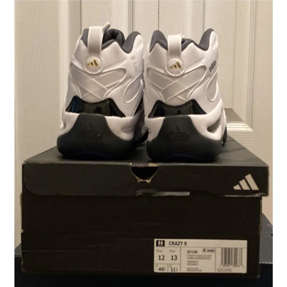 Adidas shoes - adidas Crazy 8 - Crazy - IE7198 - Cloud White/Core Black/Collegiate Purple 2