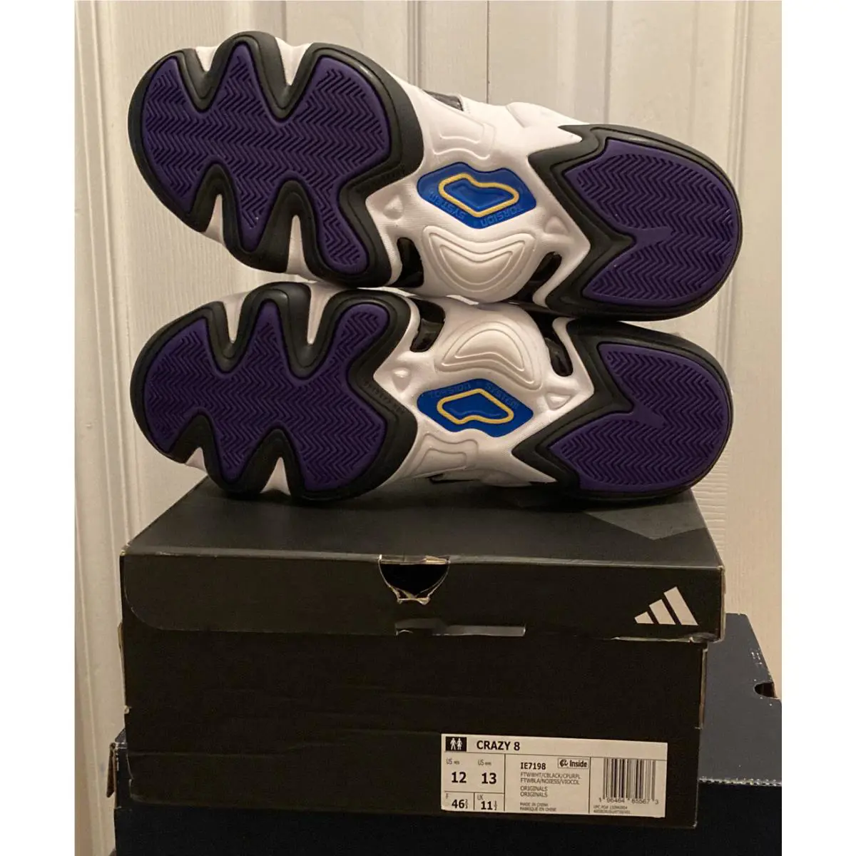 Adidas shoes - adidas Crazy 8 - Crazy - IE7198 - Cloud White/Core Black/Collegiate Purple 3