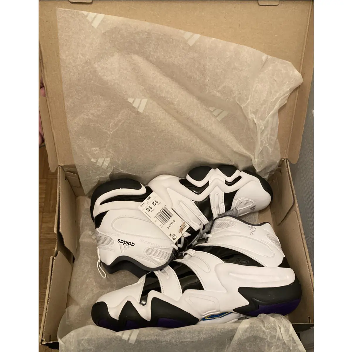 Adidas shoes - adidas Crazy 8 - Crazy - IE7198 - Cloud White/Core Black/Collegiate Purple 5