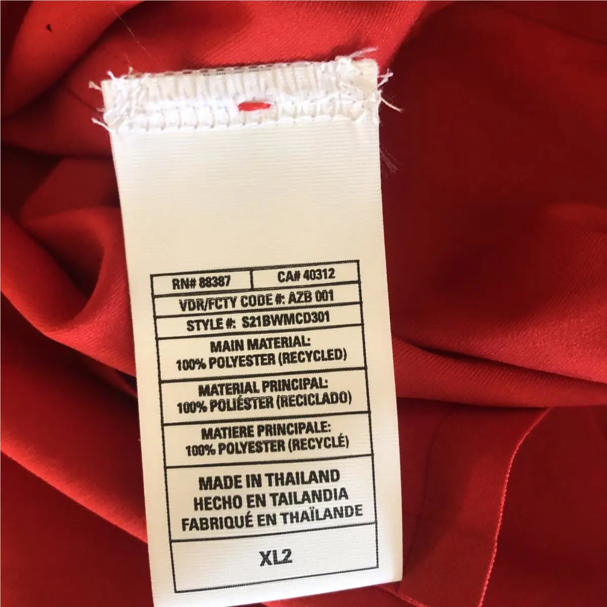 Adidas clothing - Red (UPC: 0194817780481) 9