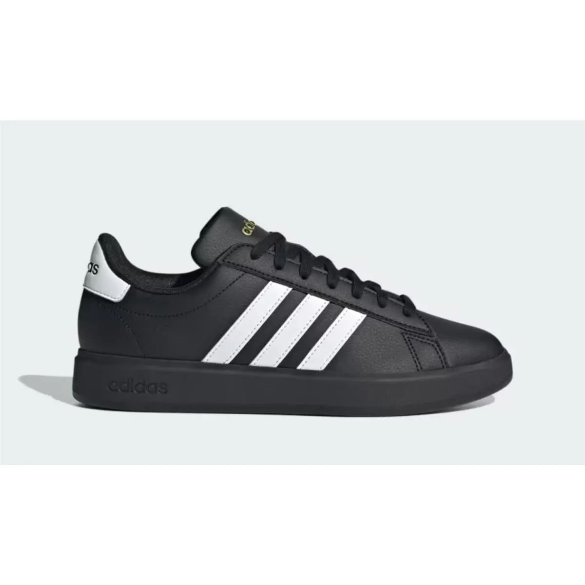 Adidas Men`s Grand Court 2.0 Shoes Black with White Stripes Men’s Size 10