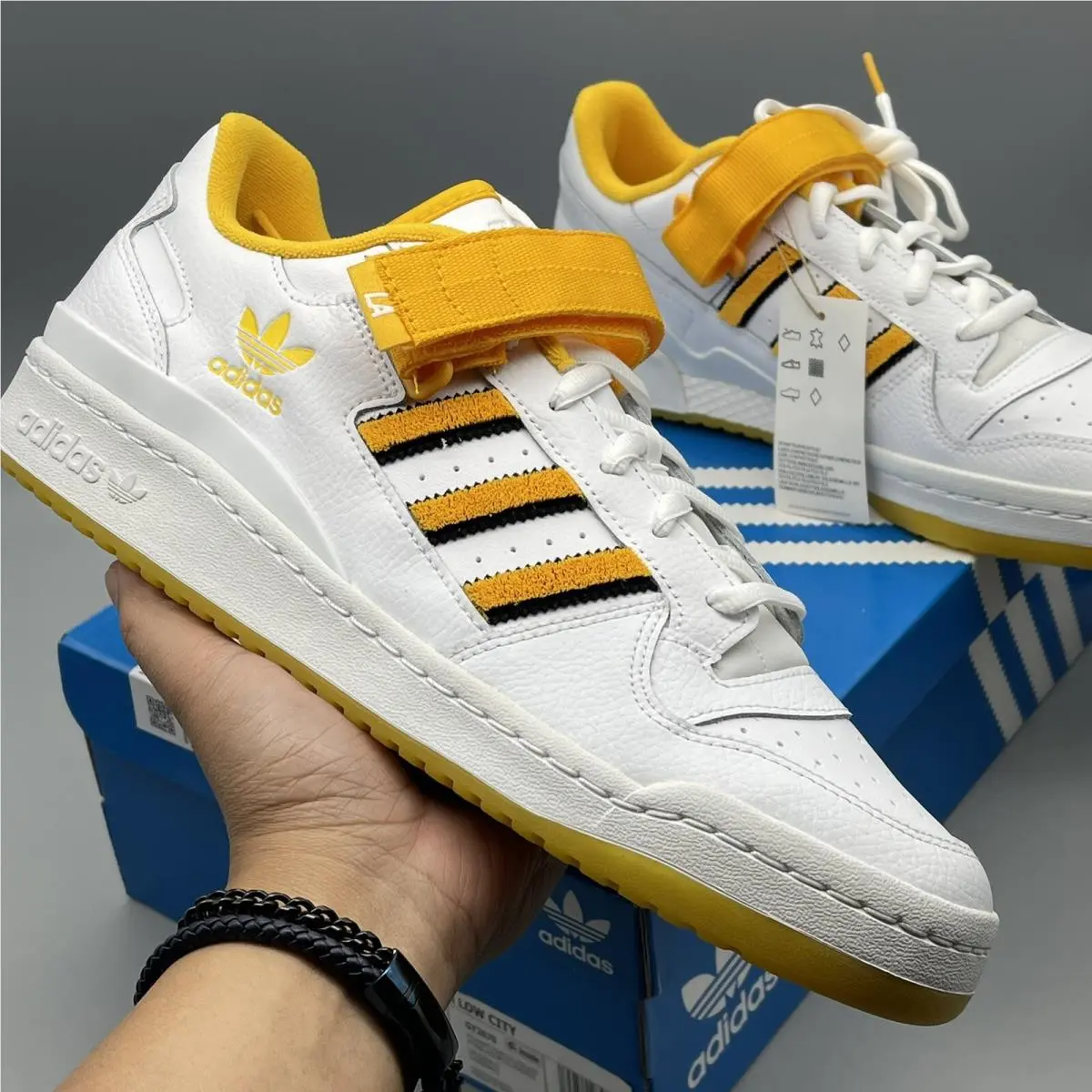 Adidas Originals Forum Low ‘los Angeles’ LA City Men’s 11.5 White Yellow GY2670