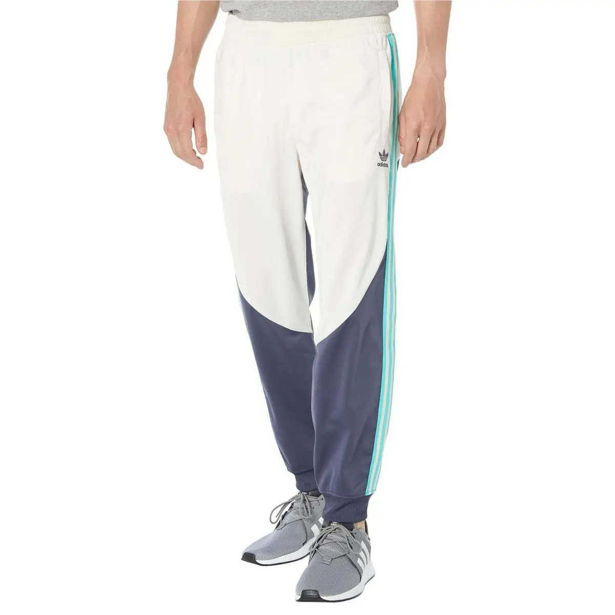 Adidas Men`s Superstar Blocked Track Pants Wonder White/shadow Navy XL
