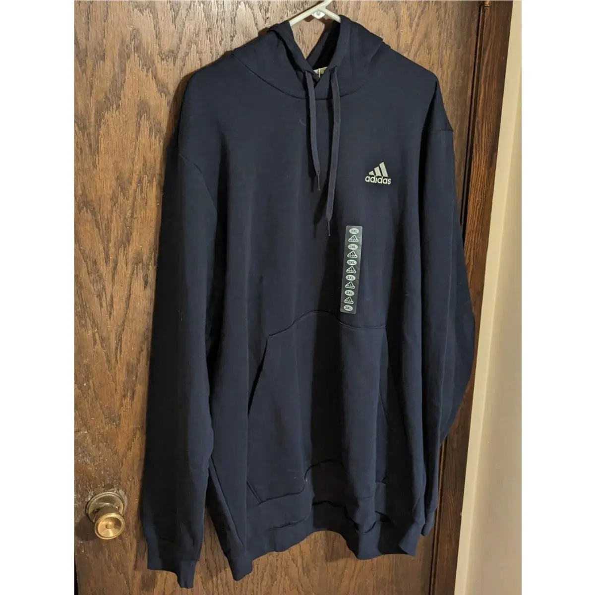 Gorgeous DK Blue Adidas Hoodie 32.5 Long 60 Torso 38 Sleeve 3XLT W/ Pockets