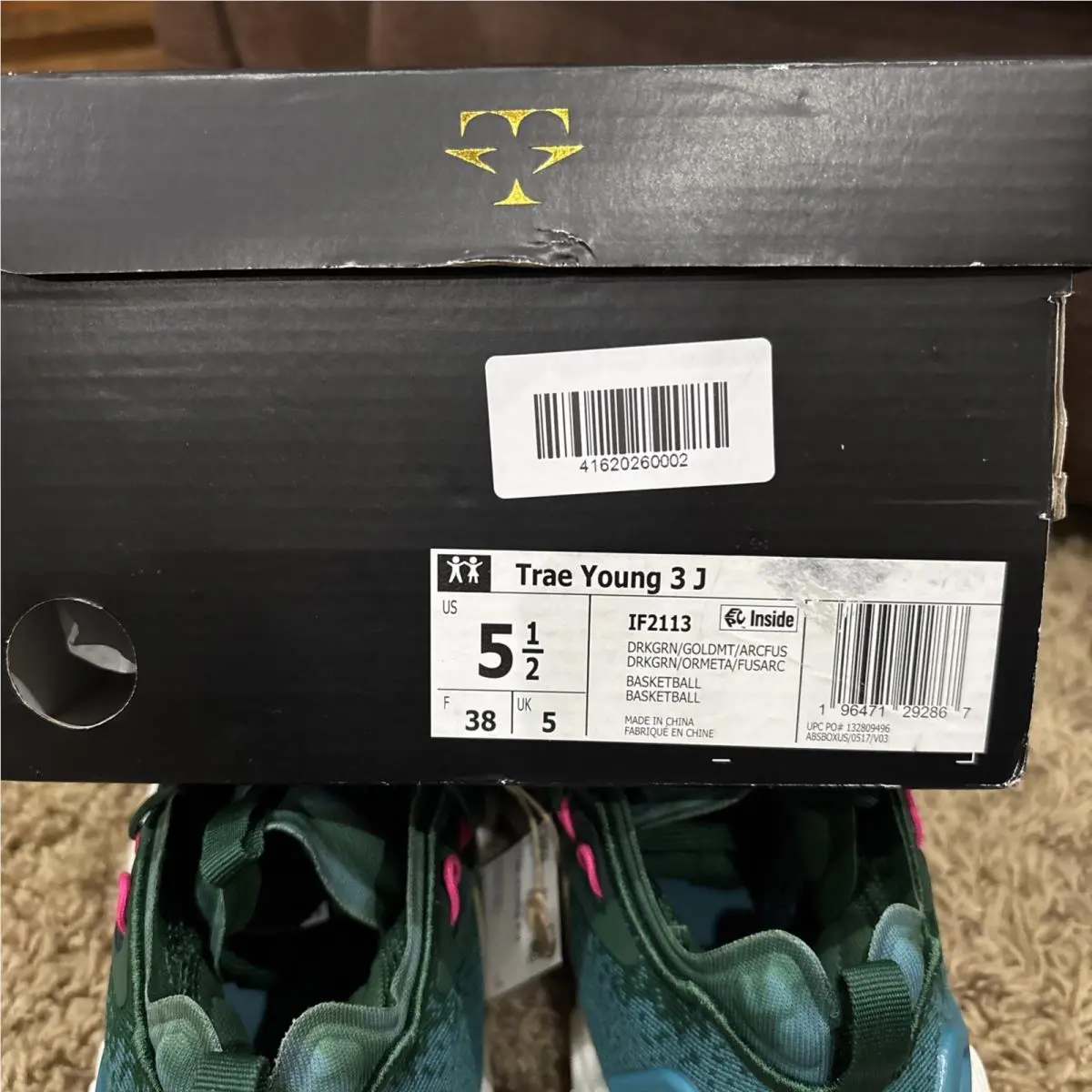 Adidas shoes - adidas Trae Young 3 J - IF2113 - Green (UPC: 0196471292867) 11