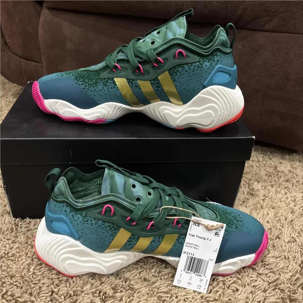 Adidas shoes - adidas Trae Young 3 J - IF2113 - Green (UPC: 0196471292867) 0