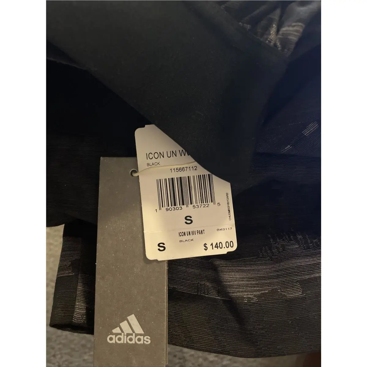Adidas clothing - Adidas Icon Un WV Pant - BK0117 - Black / Grey (UPC: 0190303537225) 5