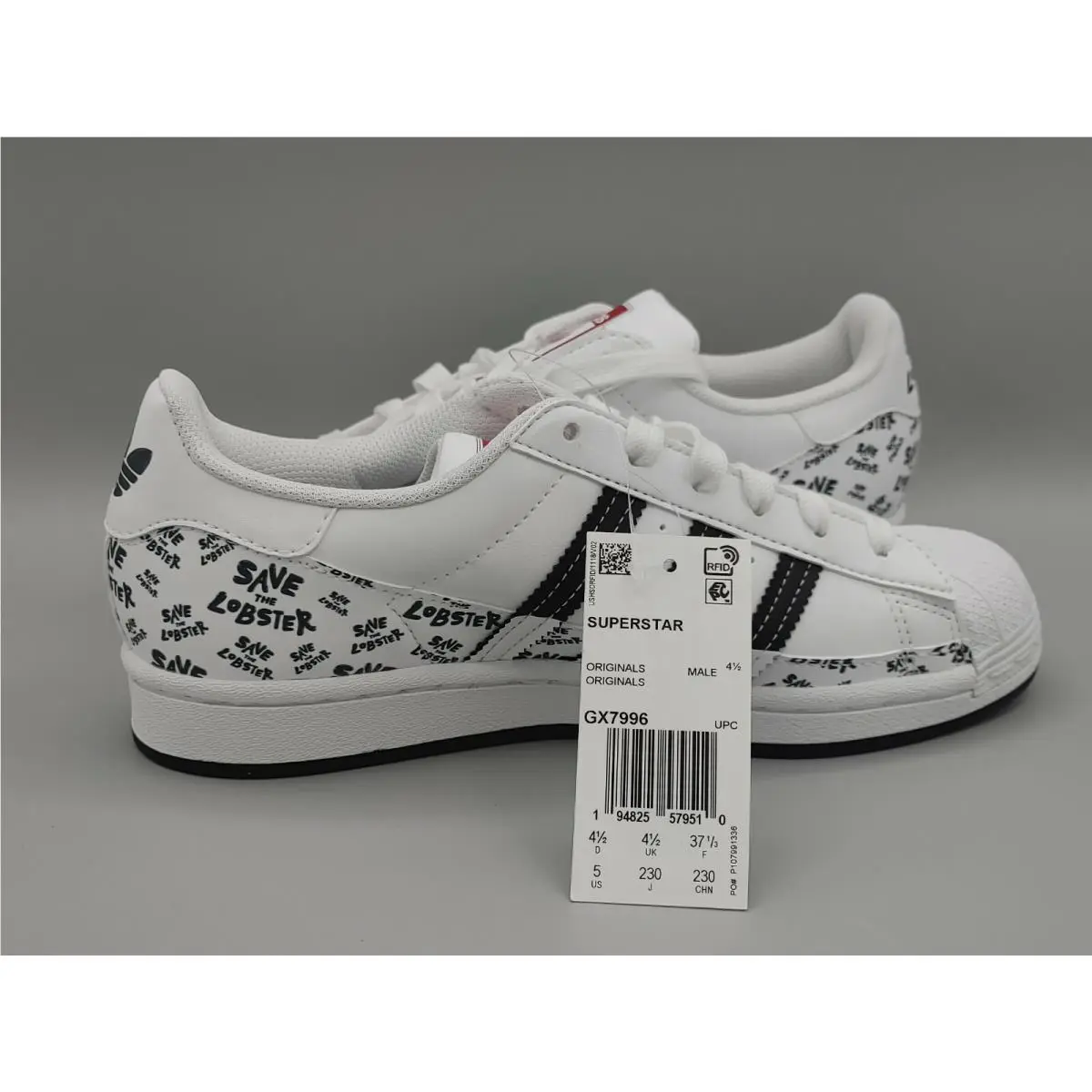 Adidas shoes - Adidas Superstar Originals x Philip Colbert ‘Save The Lobster’ - GX7996 - White, Black, Red (UPC: 194825579602) 6