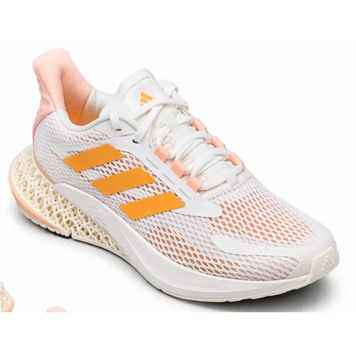 7.5 Women`s Adidas 4DFwd Pulse White Flash Orange Running Shoes GX2984