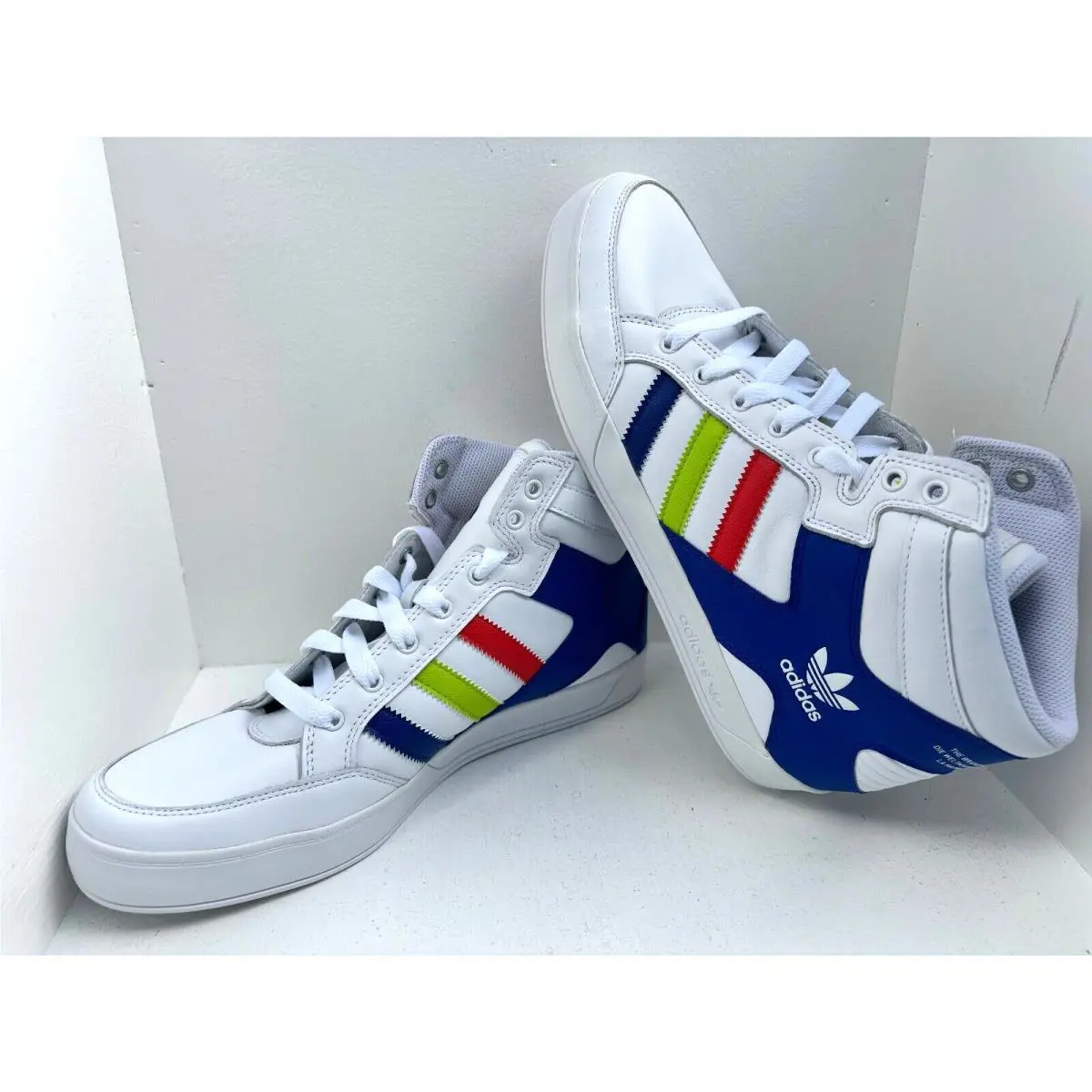 Adidas shoes - HARD COURT HI - HARD COURT - FV5326 - WHITE/ROYAL BLUE/RED, Manufacturer: multicolor 8