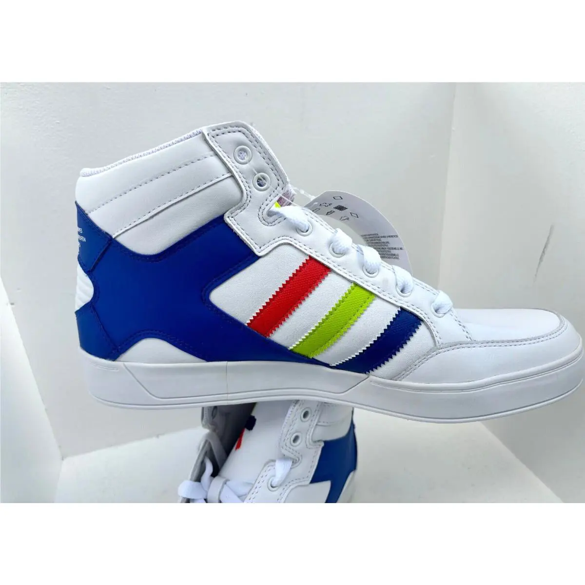 Adidas shoes - HARD COURT HI - HARD COURT - FV5326 - WHITE/ROYAL BLUE/RED, Manufacturer: multicolor 10