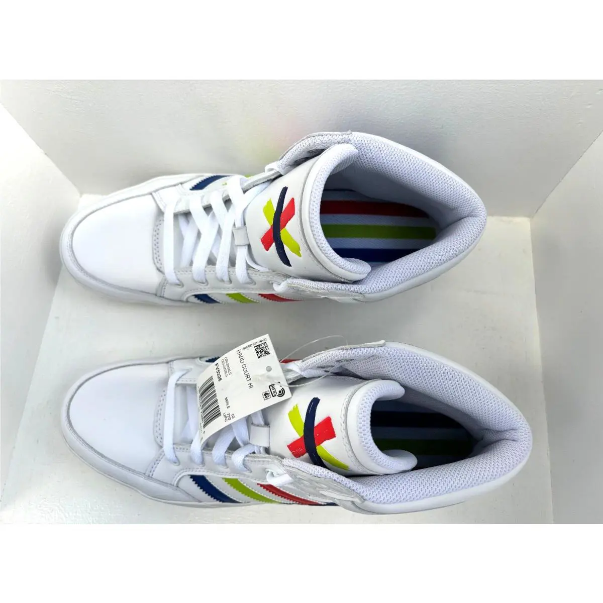 Adidas shoes - HARD COURT HI - HARD COURT - FV5326 - WHITE/ROYAL BLUE/RED, Manufacturer: multicolor 12