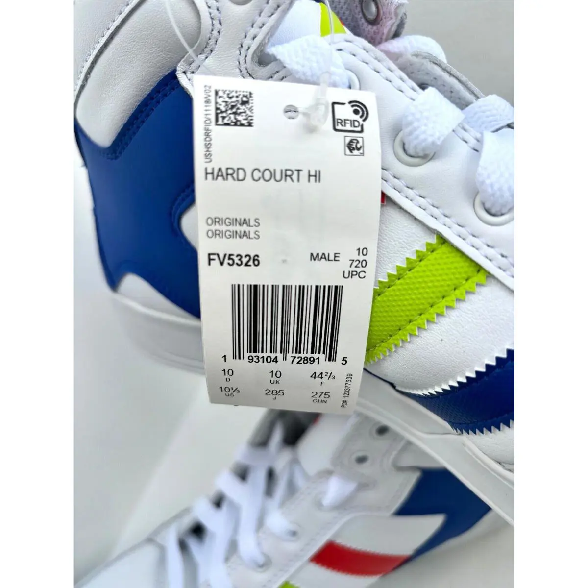Adidas shoes - HARD COURT HI - HARD COURT - FV5326 - WHITE/ROYAL BLUE/RED, Manufacturer: multicolor 14