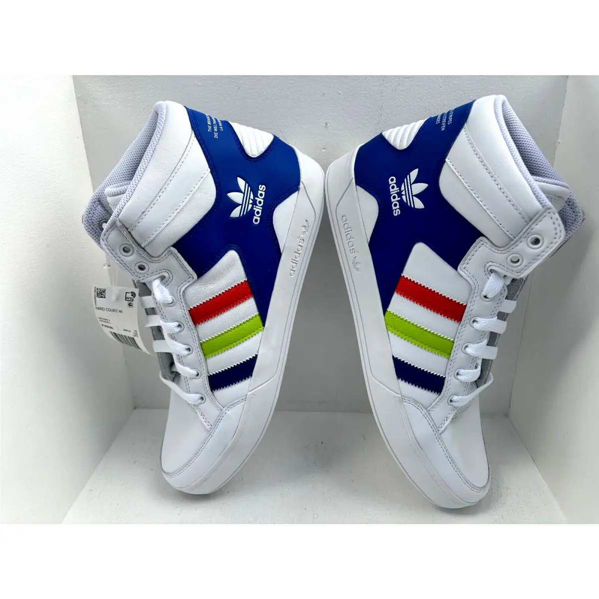 Adidas shoes - HARD COURT HI - HARD COURT - FV5326 - WHITE/ROYAL BLUE/RED, Manufacturer: multicolor 1