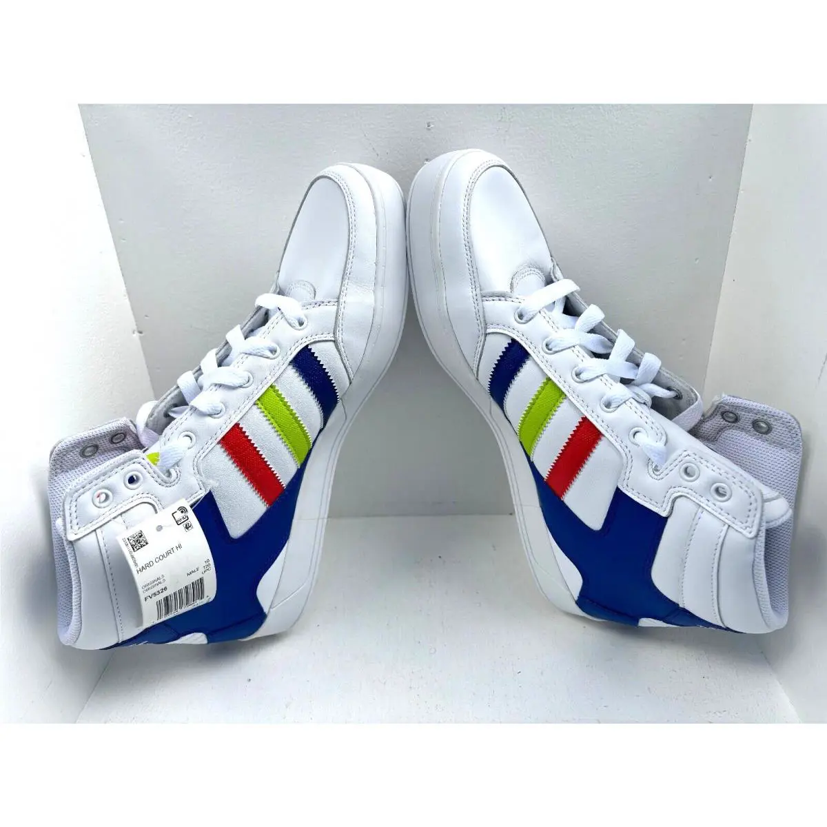 Adidas shoes - HARD COURT HI - HARD COURT - FV5326 - WHITE/ROYAL BLUE/RED, Manufacturer: multicolor 3