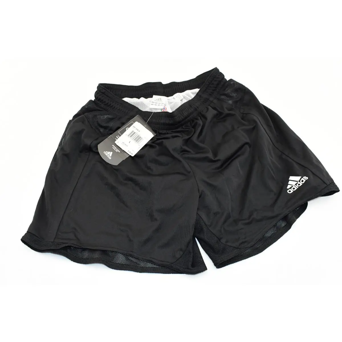 Vintage Adidas Ref Shorts Soccer Football Shorts Black Polyester Lined 2004